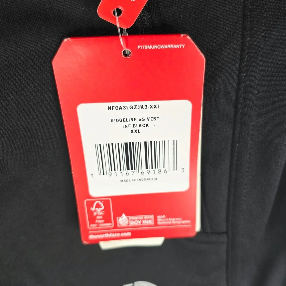 The North Face Ridgeline Soft Shell Vest Mens XXL Black NF0A3LGZJK3 Full Zip